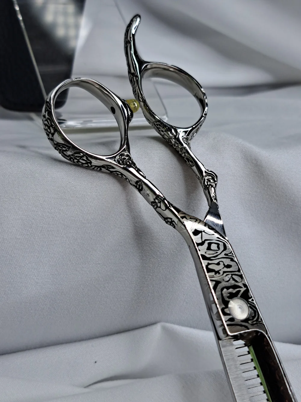SHEARS DIRECT 30 TOOTH PRECISE TEXTURING THINNING SHEARS ROSE ETCHED
